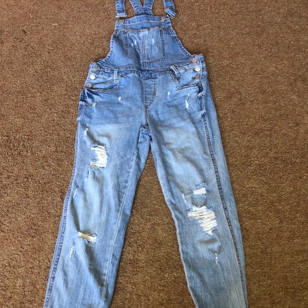 Light Wash Overalls